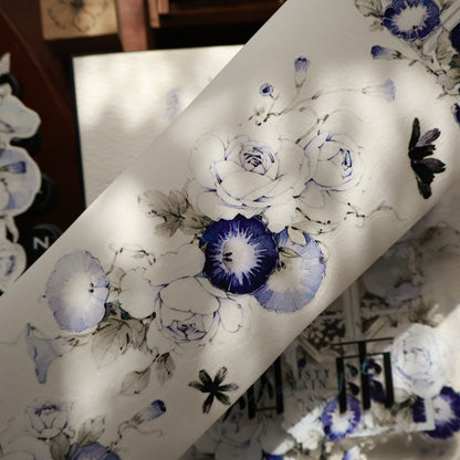 Blue Window flowers Die-Cutting Washi Tape - Sample 120cm