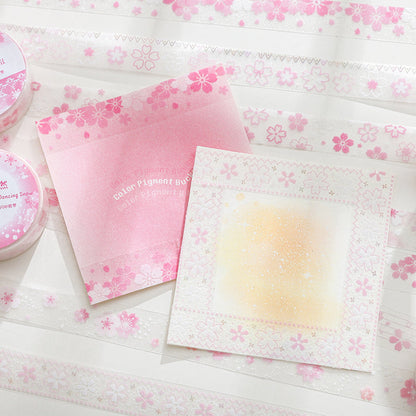 Spring Blossom Words Series Flash PET Tape featuring spring designs for journaling, scrapbooking and collage