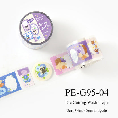 Forest Sweet Fruit House Series Die Cutting Washi Tape