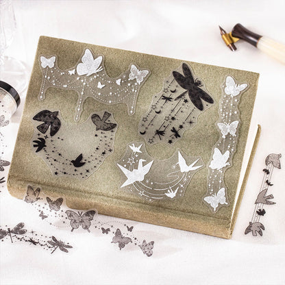 Starlink Dances Series Sticker featuring star designs for journaling, scrapbooking and collage