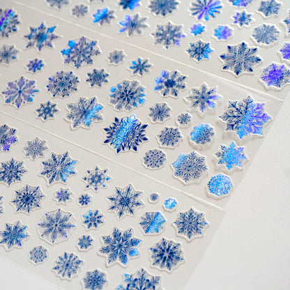 Whole Roll 6cm*5m Aurora Snowflake Die Cutting Shell Light PET Tape