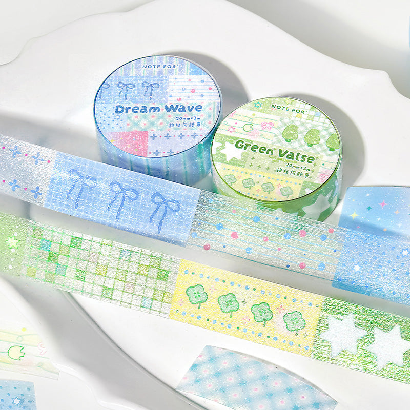 Light Salt Color Poetry Series Flash PET Tape featuring light, and color designs for journaling, scrapbooking and collage