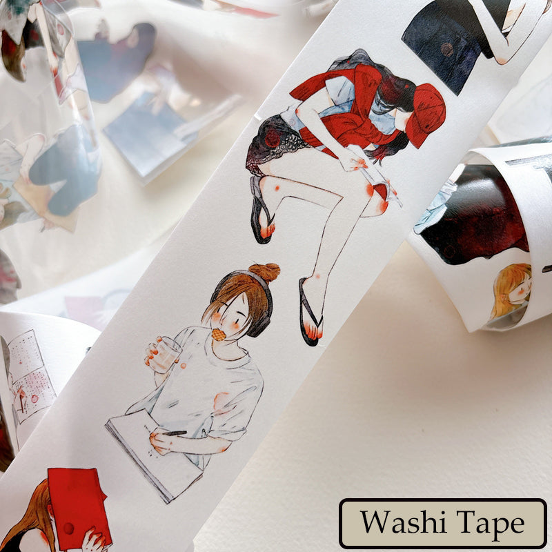 Whole Roll 6cm*10m Reading Book Die Cutting Washi/PET/Fog PET Tape