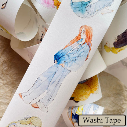 Whole Roll 5cm*10m Little happiness Die Cutting Washi/PET/Fog PET Tape