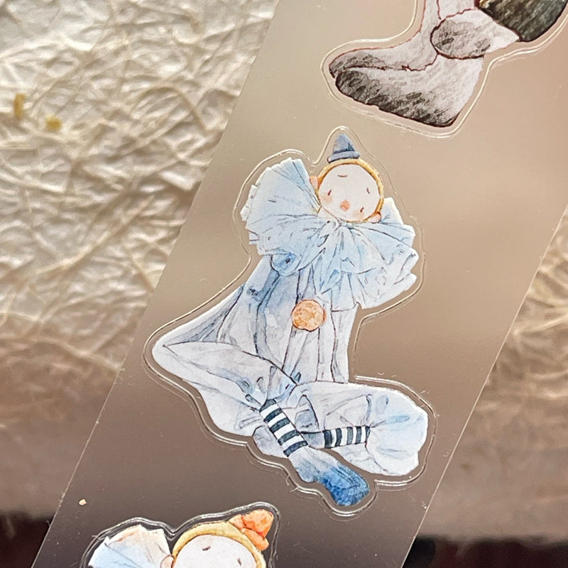 4cm*333cm Cute doll Die Cutting Washi/PET/Fog PET Tape for journaling, scrapbooking and collage
