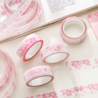 Spring Blossom Words Series Flash PET Tape featuring spring designs for journaling, scrapbooking and collage