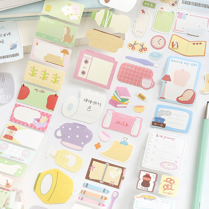 Doudoudi Life Diary Series Die Cutting Writing Paper Tape for journaling, scrapbooking and collage