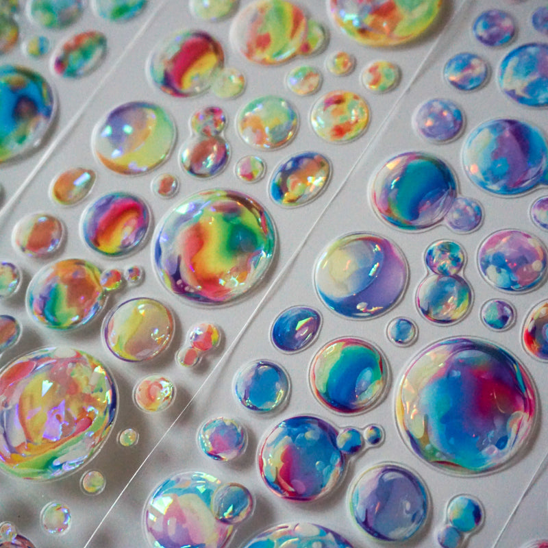 6cm*100cm Colorful Bubbles Die Cutting Shell Light PET Tape