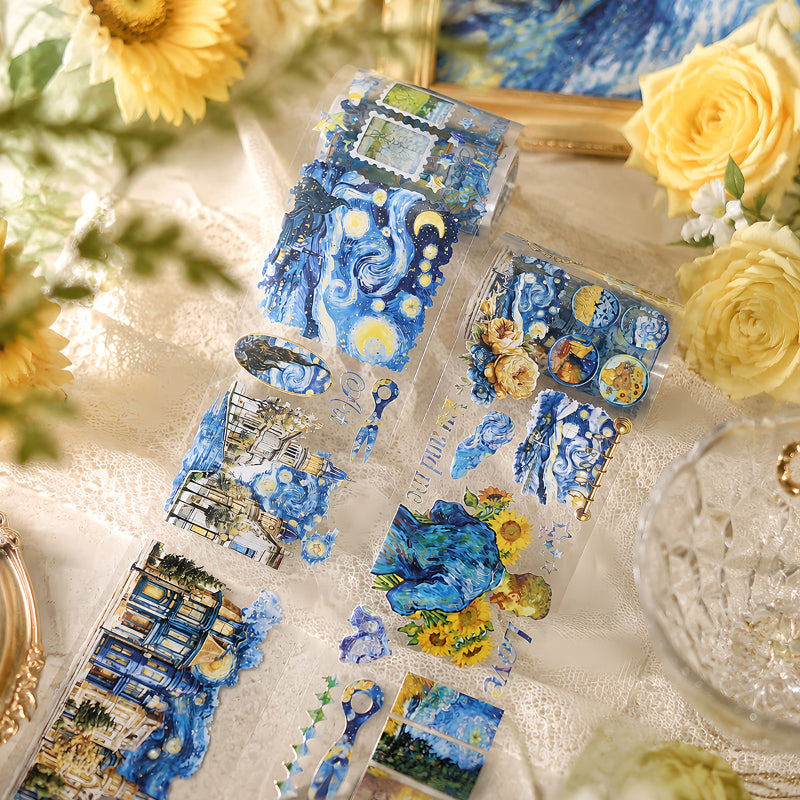 Starry Night Art Shell Silver PET Tape
