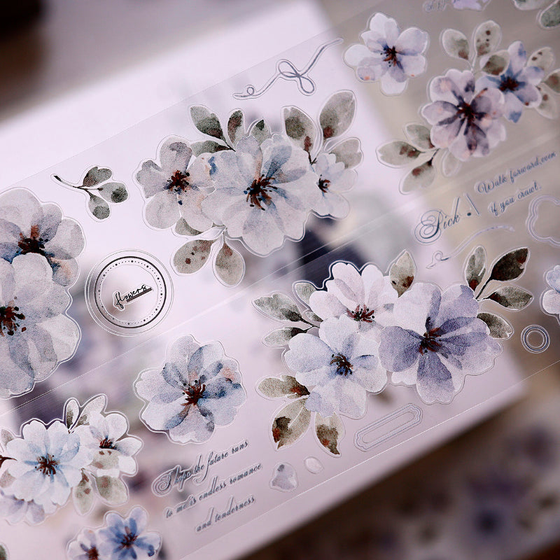 5.5cm*150cm Luxuriant Branches Die Cutting Washi/PET Tape for journaling, scrapbooking and collage