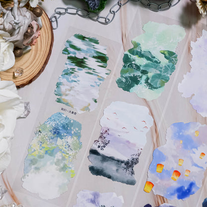 Whole Roll 6.5cm*5m Dreamlike Scenery PET Tape featuring dream designs for journaling, scrapbooking and collage