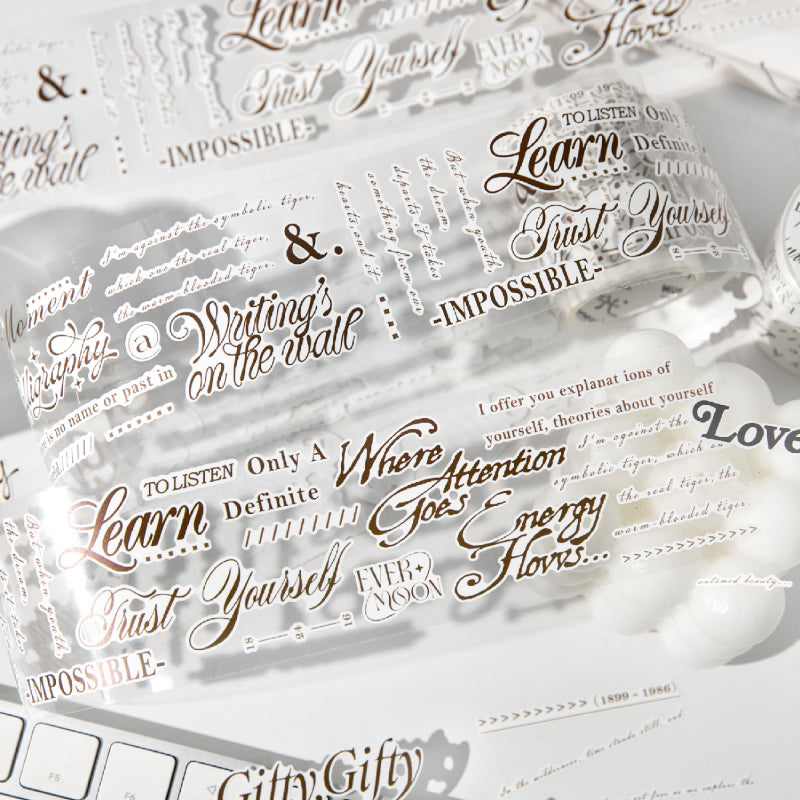 Slow writing series Die Cutting Synthetic Paper Tape for journaling, scrapbooking and collage