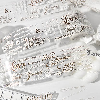 Slow writing series Die Cutting Synthetic Paper Tape for journaling, scrapbooking and collage