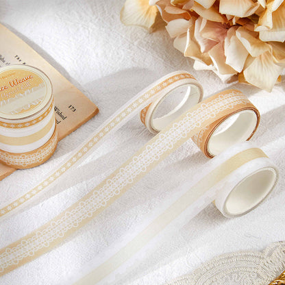 Soft Fleece Ribbon series PET Tape Set for journaling, scrapbooking and collage