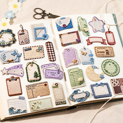 Weaving Narrative Series Sticker for journaling, scrapbooking and collage