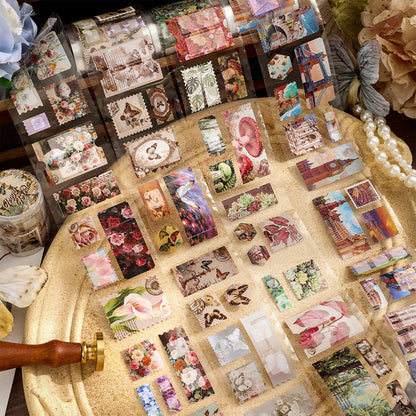 Wild Rose Series Die Cutting Self-adhesive Tape featuring rose designs for journaling, scrapbooking and collage