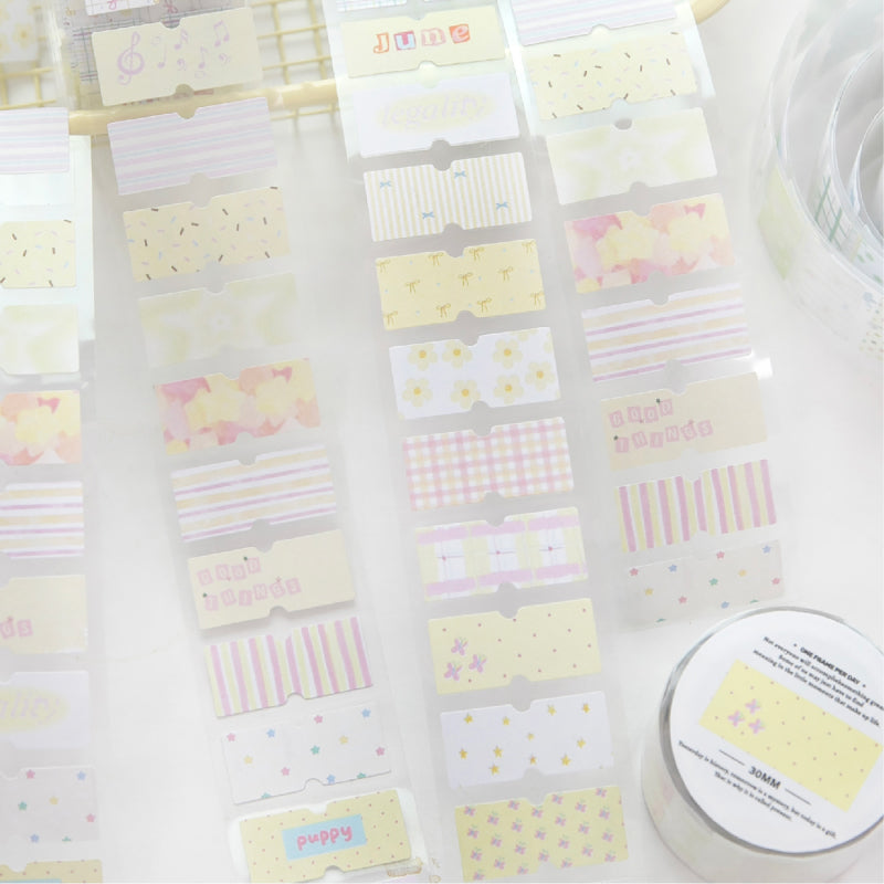 Healing Heart Series Die Cutting Writing Paper Tape for journaling, scrapbooking and collage