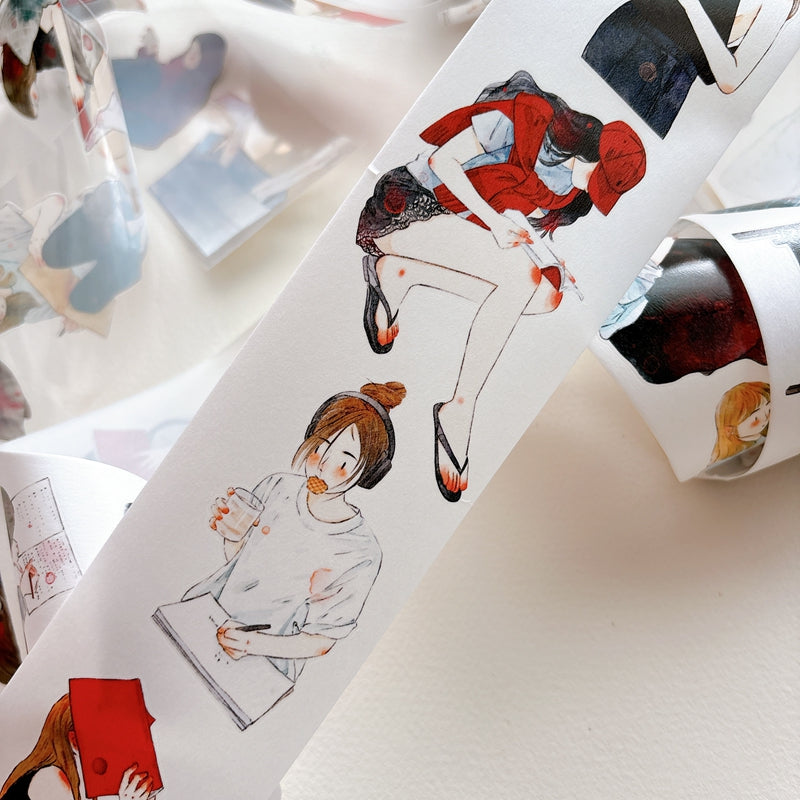 Whole Roll 6cm*10m Reading Book Die Cutting Washi/PET/Fog PET Tape