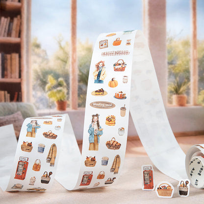 Travel Through Time Series Die Cutting Self-adhesive Tape for journaling, scrapbooking and collage