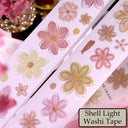Whole Roll 4cm*4.8m Muffin Flower Die Cutting Shell Light Washi/PET Tape