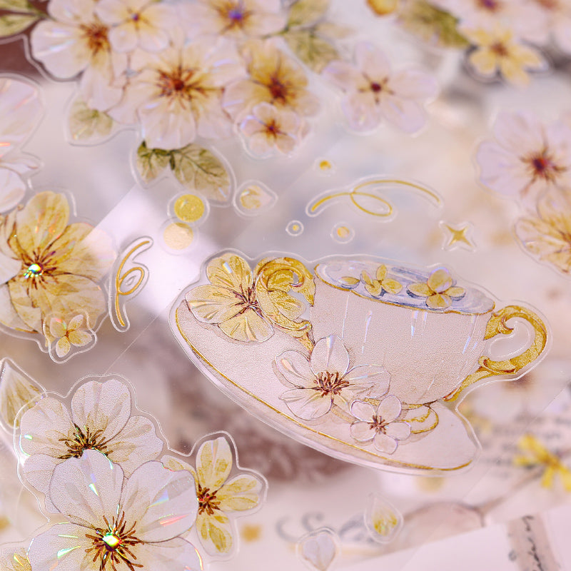The flower in the cup Die-Cutting Washi Tape - Sample 150cm