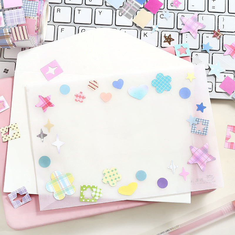 Colorful Classification Series Die Cutting Self-adhesive Tape featuring cat, and color designs for journaling, scrapbooking and collage