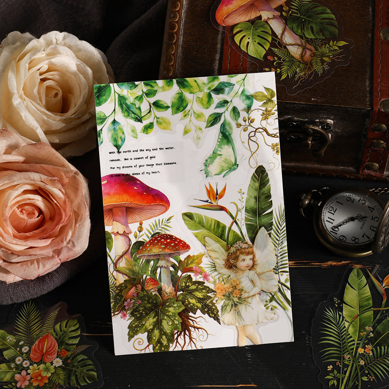 Different Flowers Record Series Sticker featuring flower designs for journaling, scrapbooking and collage