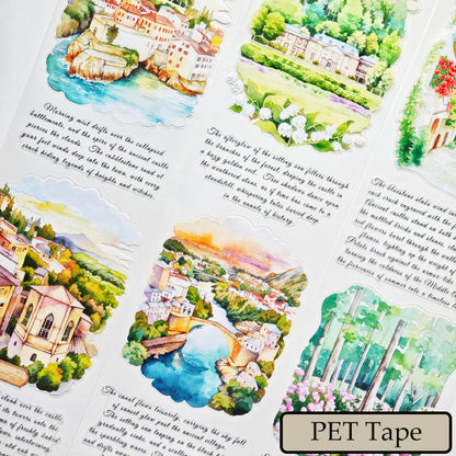 7cm*100cm The Twilight Die Cutting Washi/PET Tape