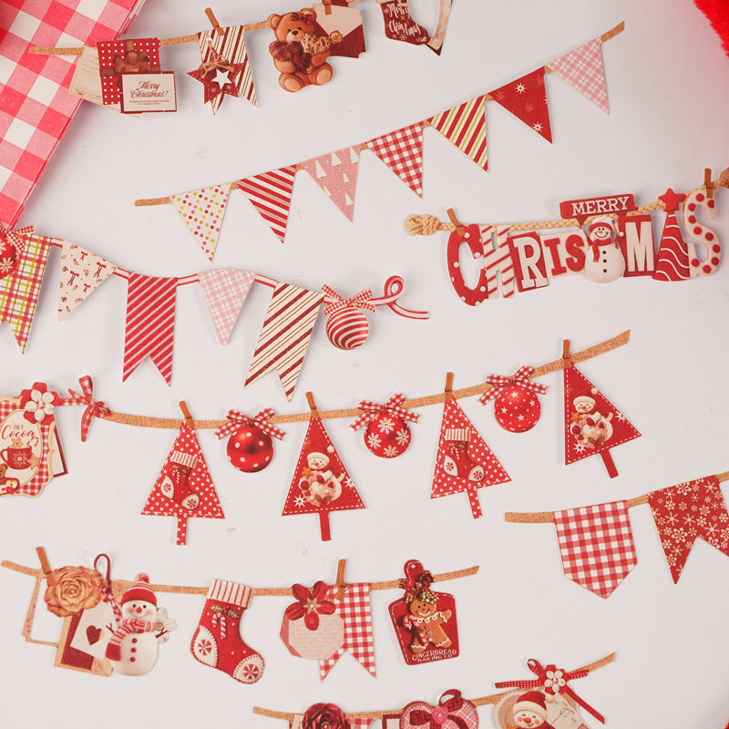 Christmas Flags Series Sticker for journaling, scrapbooking and collage