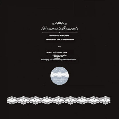 Romantic Moments Series Silver Stamping PET Tape