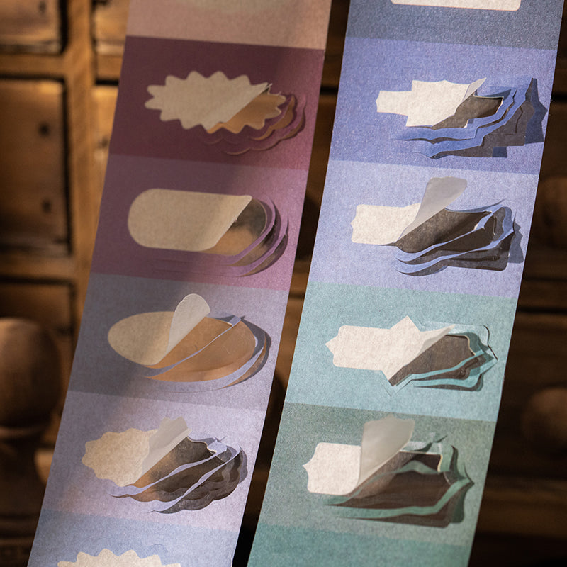 Round And Round Series Die Cutting Washi Tape for journaling, scrapbooking and collage