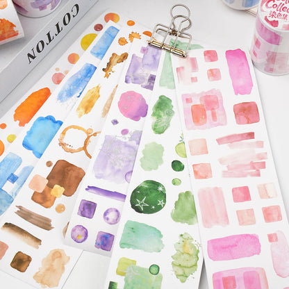 Dyeing Collection Series Die Cutting Washi Tape for journaling, scrapbooking and collage
