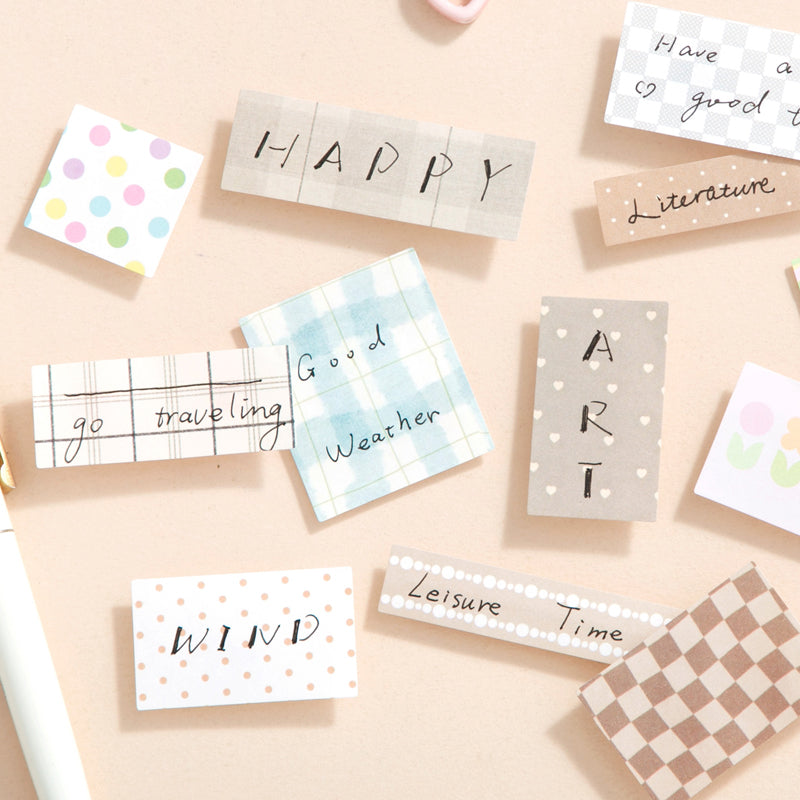 Cotton Notebook Series Sticker Book featuring book designs for journaling, scrapbooking and collage