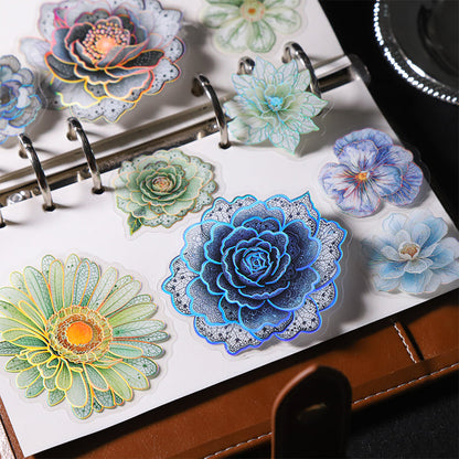 Weaving Flowers Whispering Series Sticker featuring flower designs for journaling, scrapbooking and collage