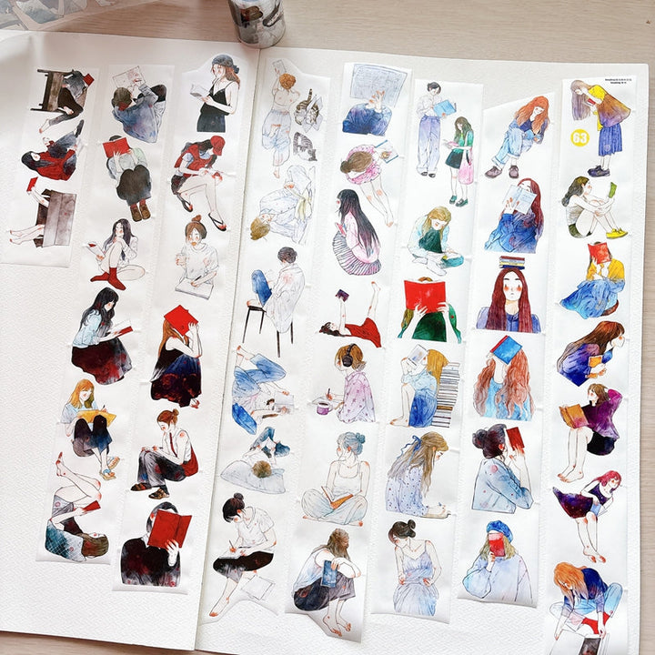 6cm*333cm Reading Book Die Cutting Washi/PET/Fog PET Tape