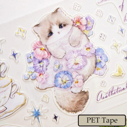 Whole Roll 6cm*5m Lovely Garden Die Cutting Washi/PET Tape