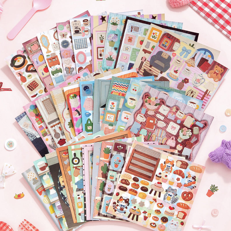 Patchwork Series Sticker Book featuring book designs for journaling, scrapbooking and collage