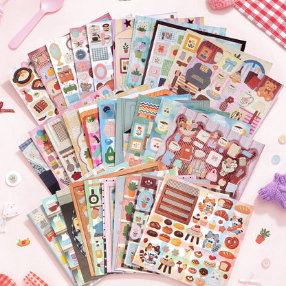 Patchwork Series Sticker Book featuring book designs for journaling, scrapbooking and collage