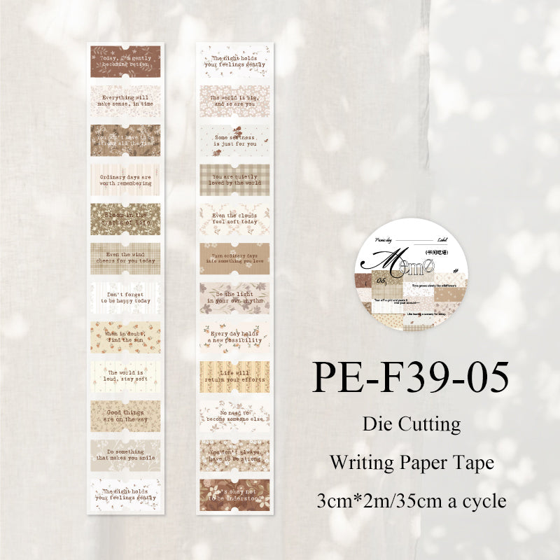 Picnic Day Memorandum Series Die Cutting Writing Paper Tape