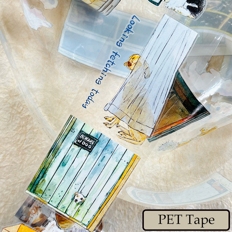 6cm*333cm Cuddly Dog Die Cutting Washi/PET/Fog PET Tape