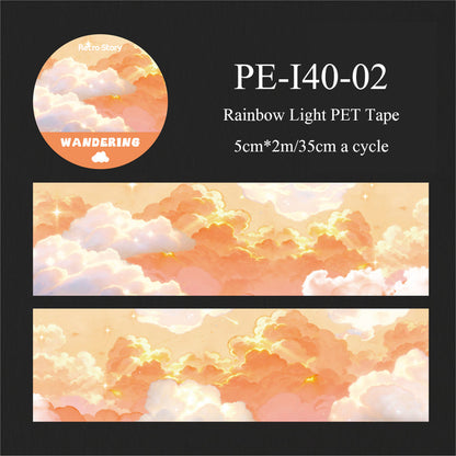 Cloud Travel Series Rainbow Light PET Tape