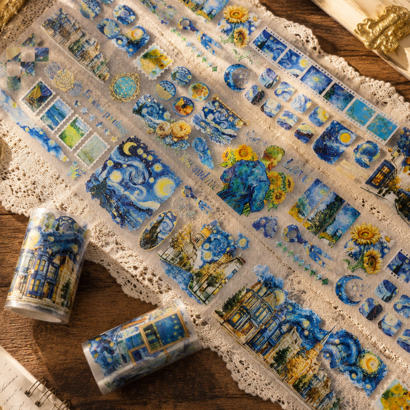 Starry Night Art Shell Silver PET Tape