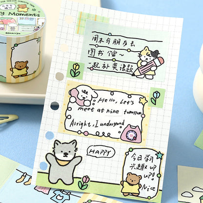 Corner Thoughts Series Die Cutting Writing Paper Tape