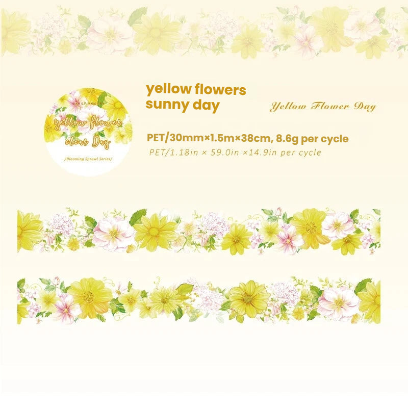 Floral Spread Series PET Tape