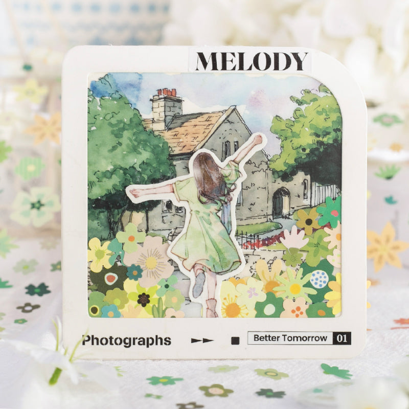 Little Flower Story Series Die Cutting Synthetic Paper Tape