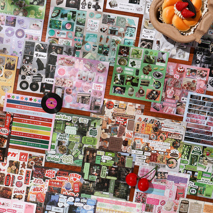 Memory Fragment Series Sticker Book featuring book designs for journaling, scrapbooking and collage