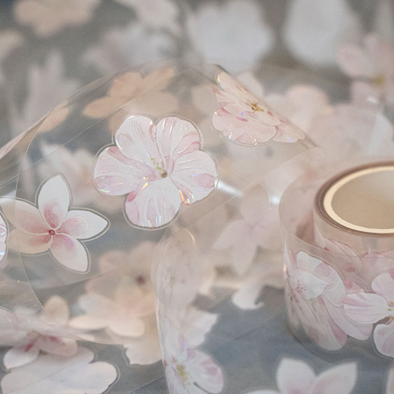 3.2cm*200cm Sunny Day Die Cutting Shell Light PET Tape featuring sun, and light designs for journaling, scrapbooking and collage