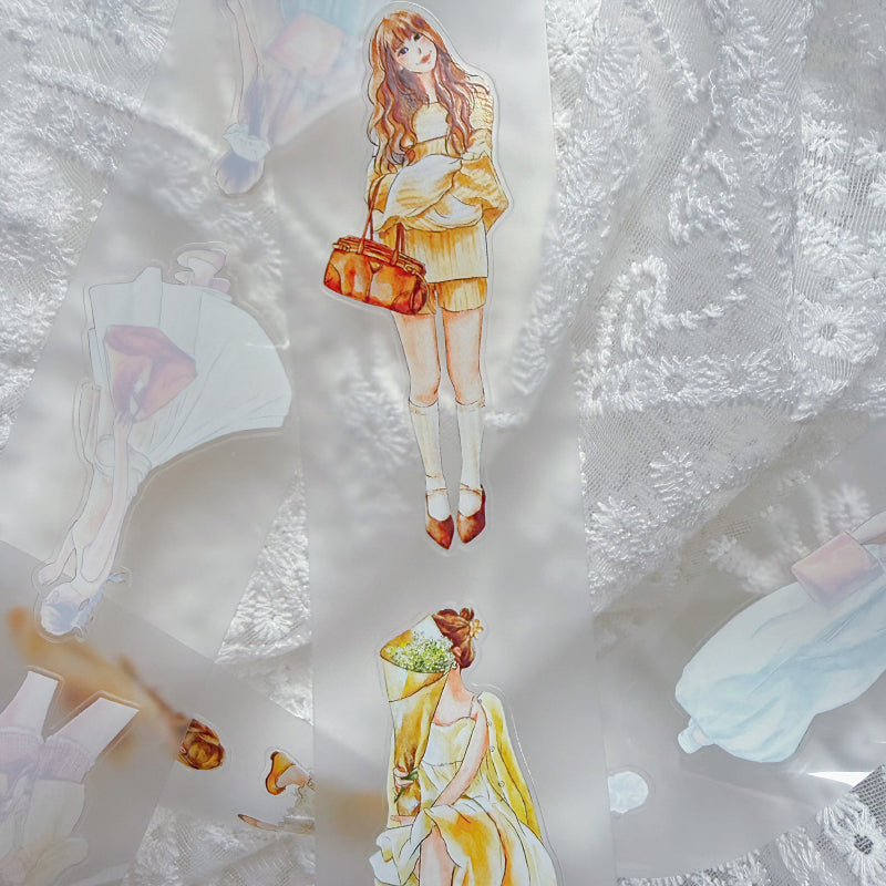 5cm*166cm Lemon Sea Salt Die Cutting Washi/PET/Fog PET Tape