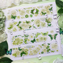 Whole Roll 6cm*5m Butterflies in the flowers Shell Light PET Tape