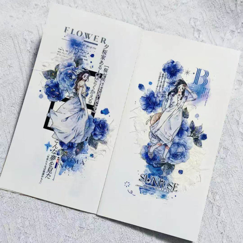 5cm*333cm Spring Wind Die Cutting Washi/PET/Fog PET Tape featuring spring, and wind designs for journaling, scrapbooking and collage